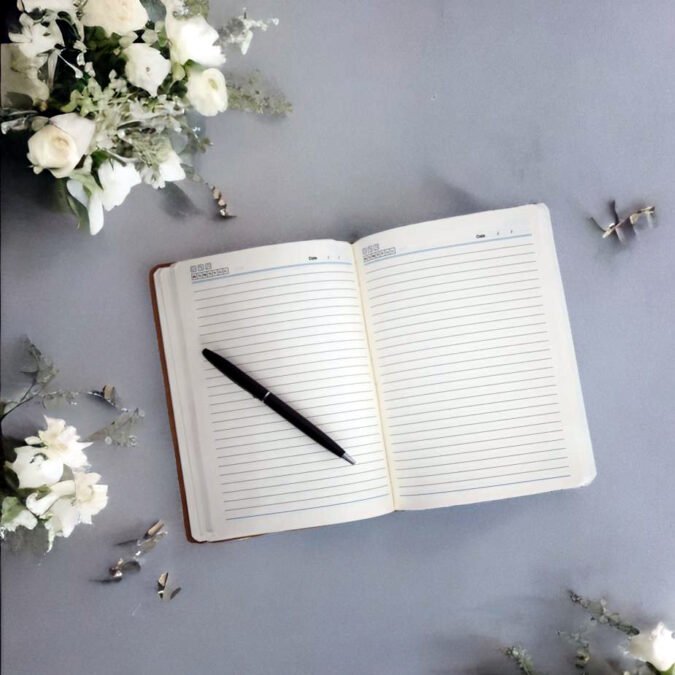Vegan Leather Diary with Pen