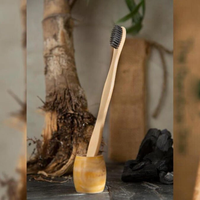 Bamboo Toothbrush | Charcoal Activated Bristles | Eco Friendly Toothbrush