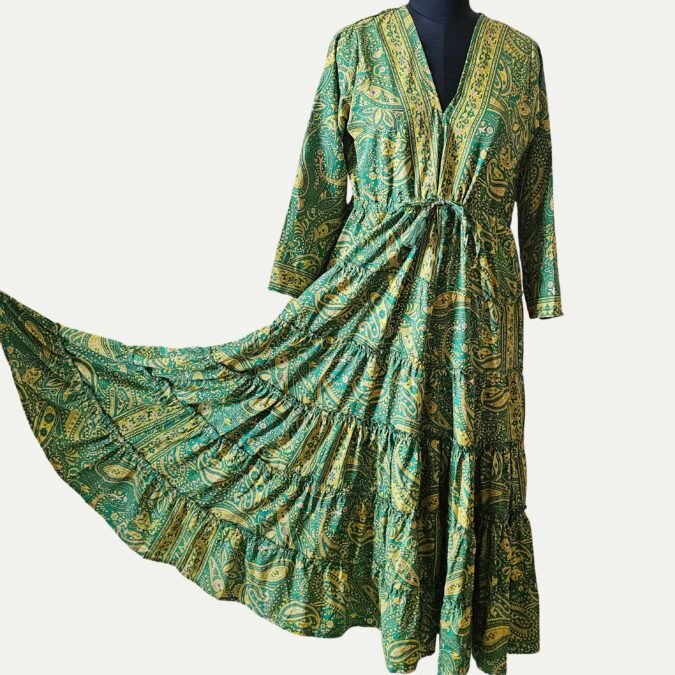 Floral Maxi Dress | Green
