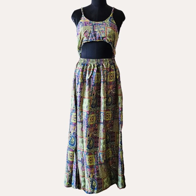 Float like a breeze with Boho Printed jumpsuit | Yellow Green