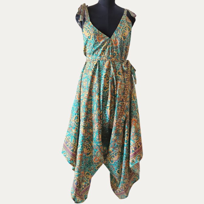 Asymmetrical Wrap-Style Jumpsuit