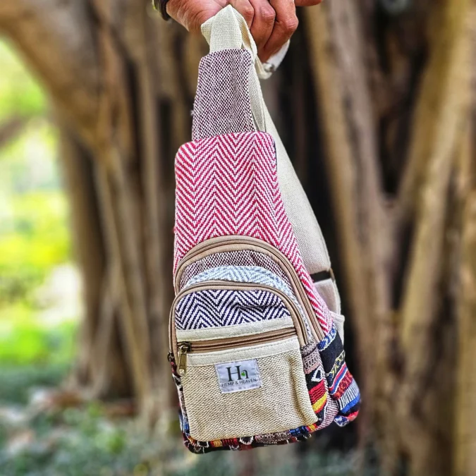 Hemp Crossbody Shoulder messenger bag