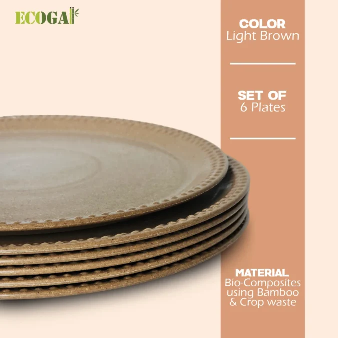 EcoGai Natural Fiber Plates – Crafted by Nature, Designed for You