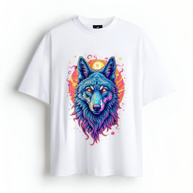 Unleash Your Inner Wild: Oversized Wolf Graphic Tee