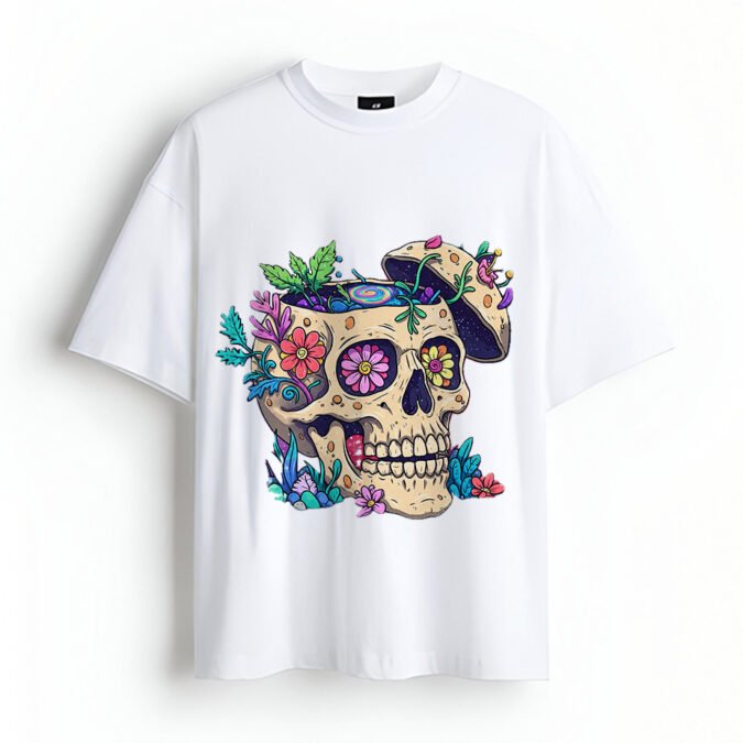 Celebrate in Style: Oversized Skull Graphic Tee