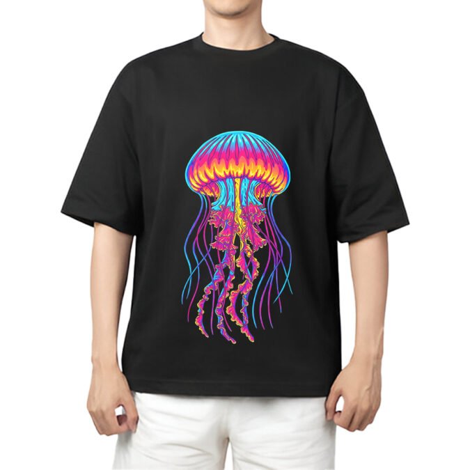 Hypnotic Hues: Jellyfish Graphic Tee